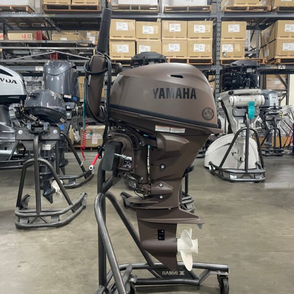 Yamaha F25SWHC3 25HP Matte Brown Outboard | Tiller | 15" Shaft | Electric + Manual Start | Scratch & Dent